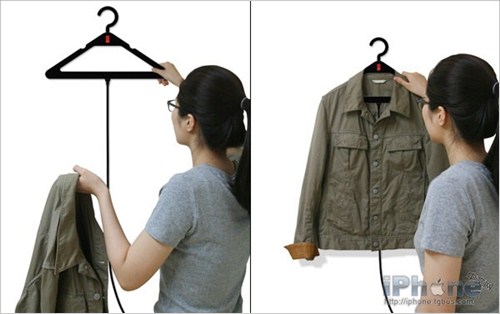 闲的蛋疼的iPhone衣架充电器